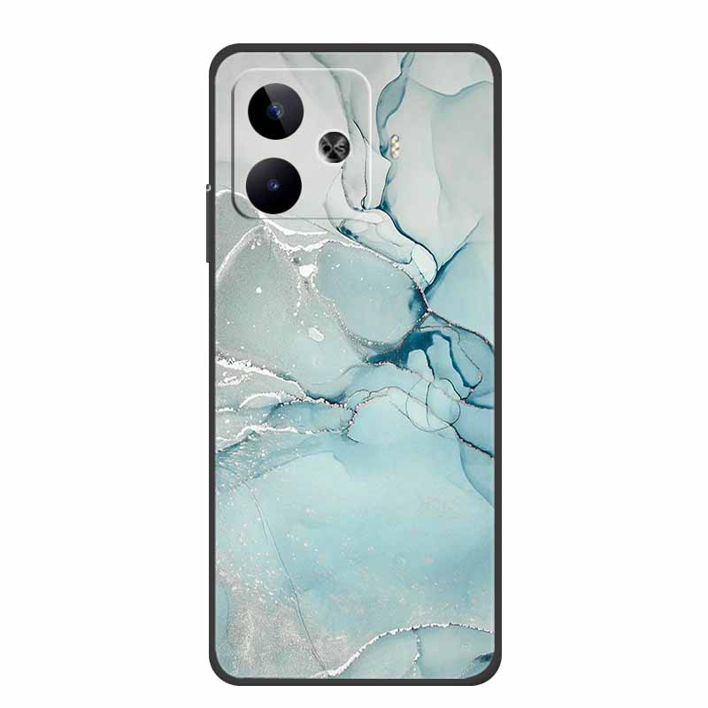 Чехол для vivo iQOO Z9 Turbo Мраморный ТПУ Мягкий Силиконовый Задний Чехол Для iQOOZ9 Turbo V2352A Чехлы Для Телефона Ударопрочный Слюдяной Окрашенный Capa