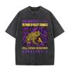 Lost In The Cheese Japanese Rat Vintage T Shirt Mens Casual Short Sleeve T-shirts Unisex Retro Washed Oversized T Shirts