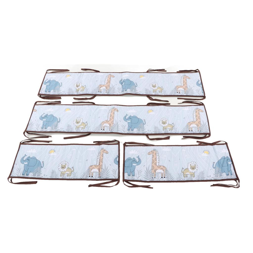 Crib Circumference Breathable Crash Proof Safe Bed Side Soft Wrap Protection Bumper Pad for Boys