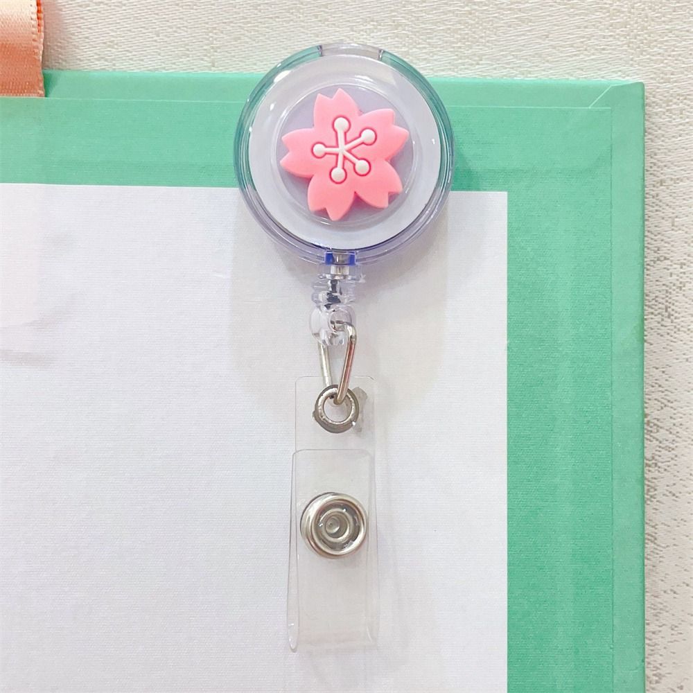 Students Cartoon Nurse Doctor ID Card Clips Badge Holder Name Card Holder Retractable Badge Reel