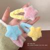 New Sweet Plush Hairpin Women Cute Star Shape Hair Clips Large Side Broken Bangs Bb Clip Fashion Girls Hair Accessories