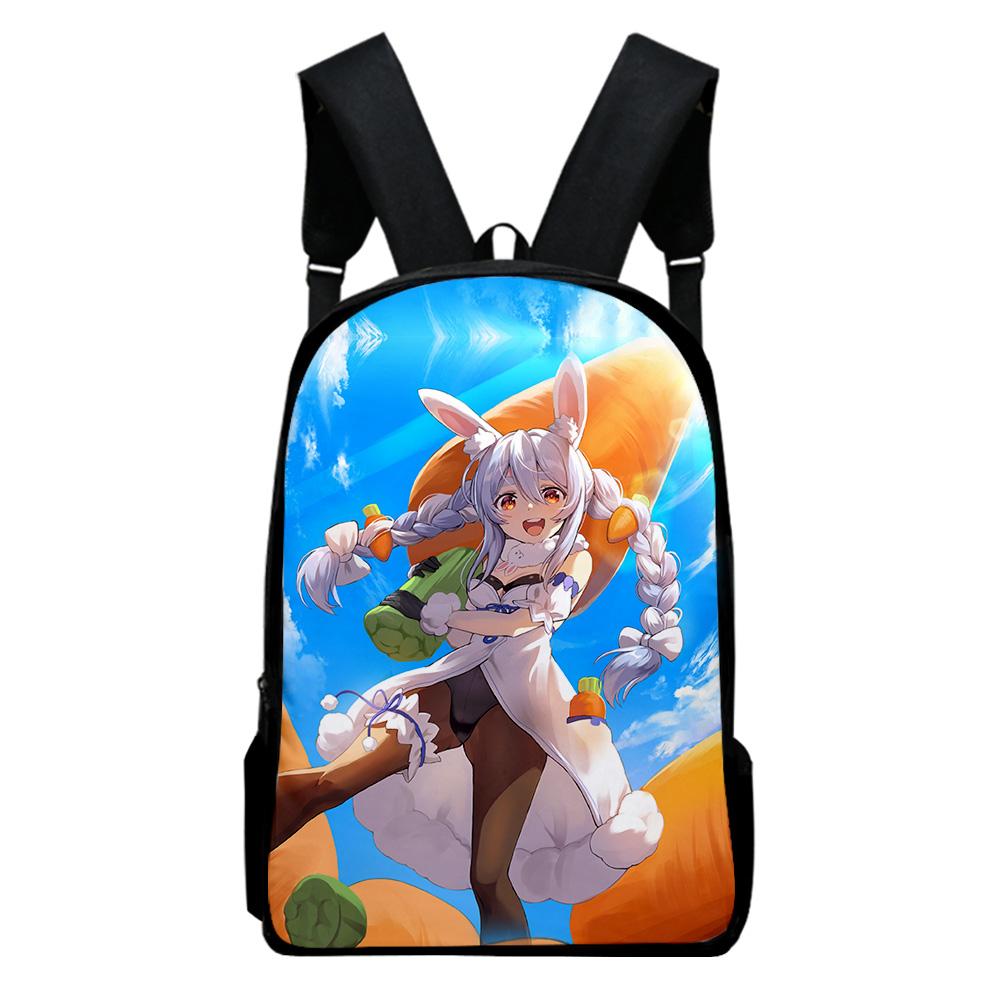 Classic Hololive Usada Pekora Notebook Backpacks pupil School Bags 3D Print Oxford Waterproof Boys/Girls Laptop Backpacks