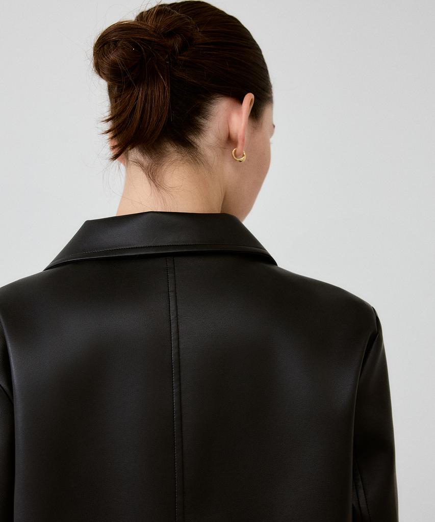 ANTOME Minimal Leather Jacket (Black)