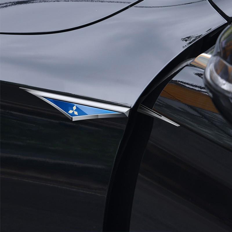 Автомобильный Значок-Наклейка на Крыло Формы Лезвия для Mitsubishi Outlander Mirage Eclipse Cross Pajero Lancer Delica Triton