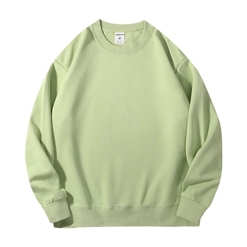 Unisex Cotton Crewneck Sweatshirt 350g Heavyweight Oversized Hoodless Pullover Fall Casual Wear