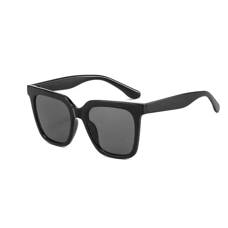 Fashion Women Sunglasses Men Square Vintage Big Frame Sun Glasses Stylish Mirror Black Retro Oculos