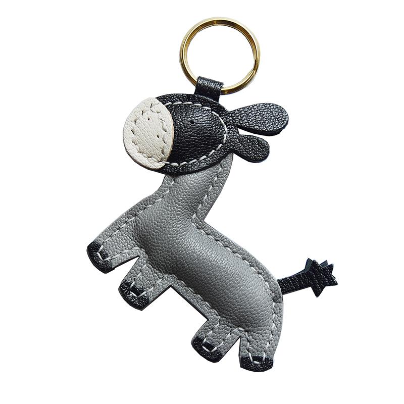 Original Sheepskin Handmade, Car Keychain Pendant Bag Pendant, Little Donkey Personalized Customized Gift Keychain