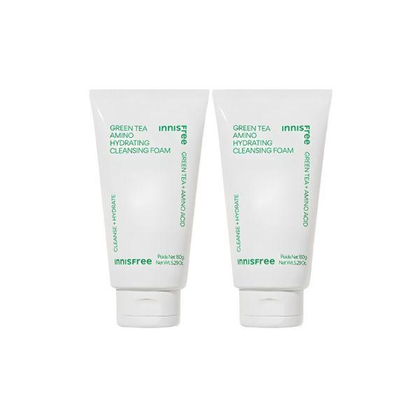 Innisfree Green Tea Amino Hydrating Cleansing Foam 150g 2ea
