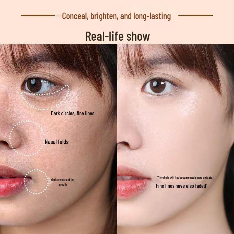 Трехцветная палетка консилеров: Покрытие татуировок, пигментных пятен и темных кругов под глазами с контурированием лица. Двуязычная упаковка для международного использования.