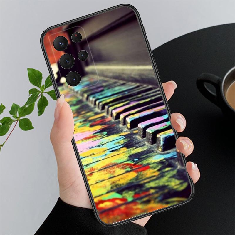 Чехол для телефона Samsung Galaxy A73 A53 A13 A22 A12 A32 A71 A21S A33 A52 A72 A23 A51 A31 M31 Музыкальная клавиатура пианино Чехол