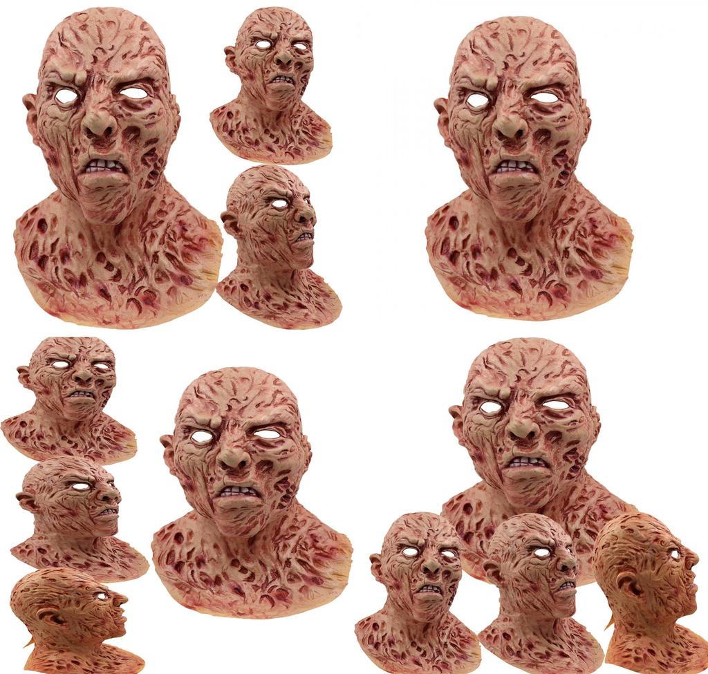 Creepy Freddy Krueger Latex Mask Full Head Helmet For Halloween Party Cosplay