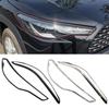 For Toyota Corolla Cross XG10 2024 2024 2024 Hybrid ABS Car Front Head Light Headlight Lamp Cover Trim Molding Frame Stickers