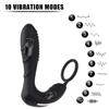 Male Prostate Massager Silicone Vagina Anal Big Dildo Vibrator 10 Speed Butt Plug Sex Toys for Men Wireless Remote Control