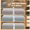 Bed Sheet Organizer Bands,Sheet Organizer and Storage for Linen Closet -Bed Sheet Bands for Organizing-Sheet Labels for Bedding,Elastic Bands for