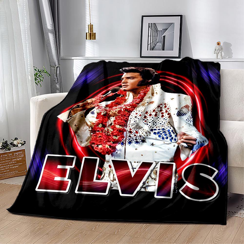 Elvis Presley Performance Blanket Warmthful Decor Great for Picnics Seaside Bed for All Occasions Digital Print