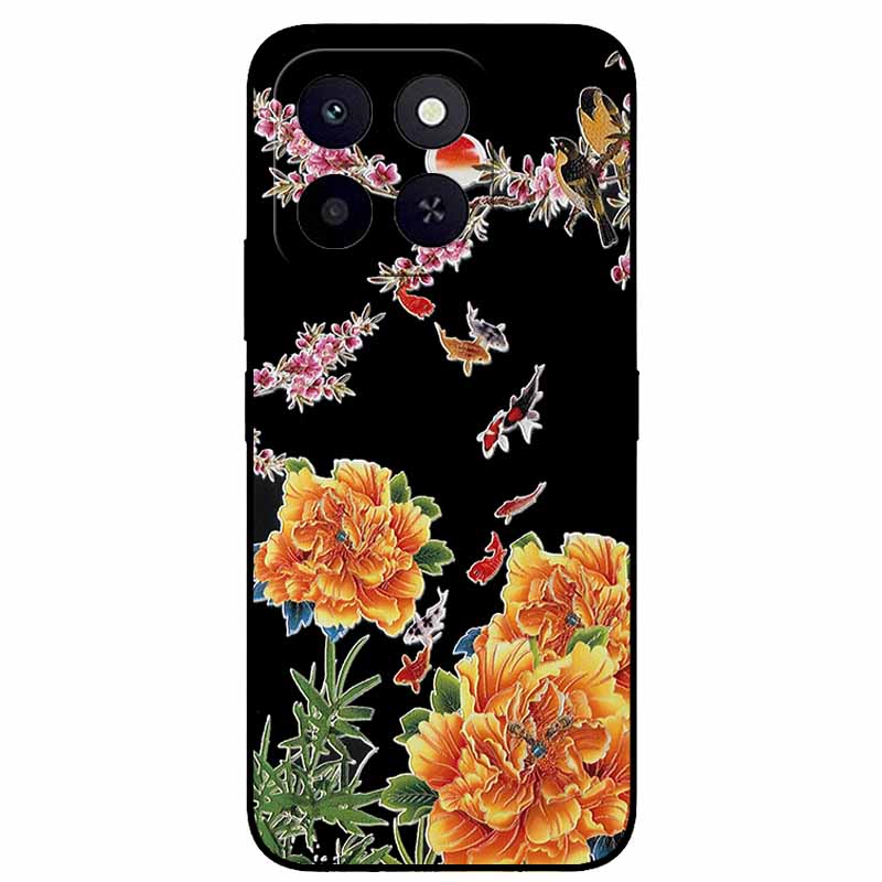 3D Cartoon Emboss Cases For Honor X6a / X6b / X6c Relief Embossed Retro Silicone Back Cover For X6B Black Funda Anime Bumper X6C