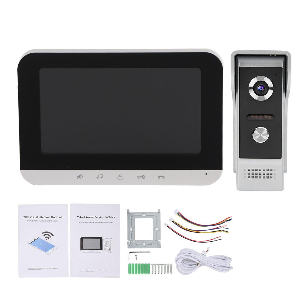 Видеодомофон 7 дюймов TFT LCD Интерком Домофон Проводной Wi-Fi Дистанционное управление Разблокировка Монитор