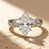 925 Sterling Silver Fashionable Luxury Elegant Marquise Zircon Ring for Women Anniversary Wedding High Quality Fine Jewelry