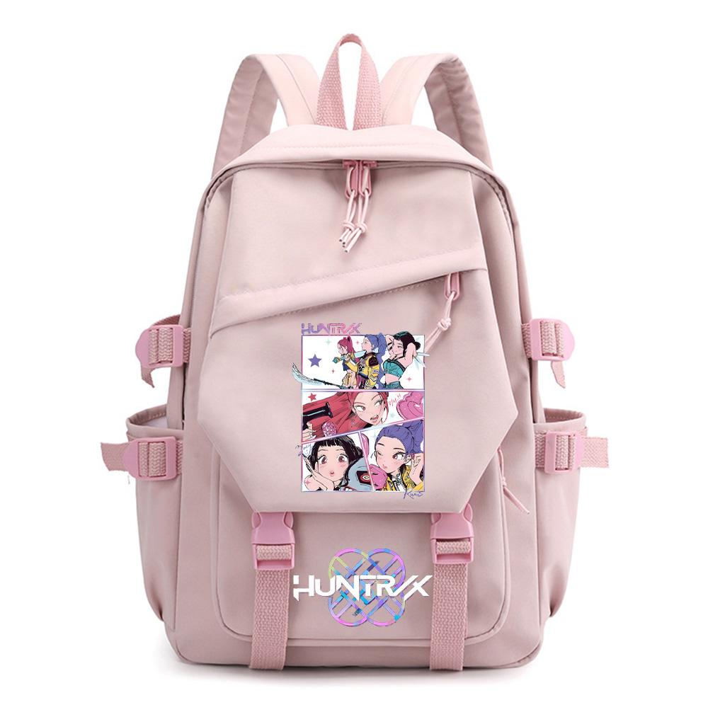 Мультяшный K-pop Рюкзак с принтом «Охотники на демонов» для мальчика-подростка, школьная сумка для девочки, детский студенческий рюкзак для книг, женская дорожная сумка, детский подарок, рюкзак