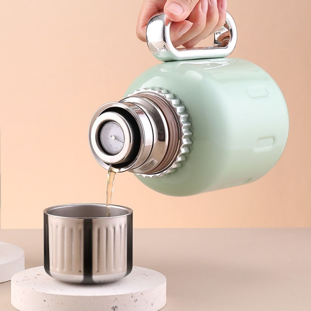 Изолированный чайник для заваривания чая с механическим дисплеем температуры и ситечком, термос-фляга из нержавеющей стали 316, герметичный