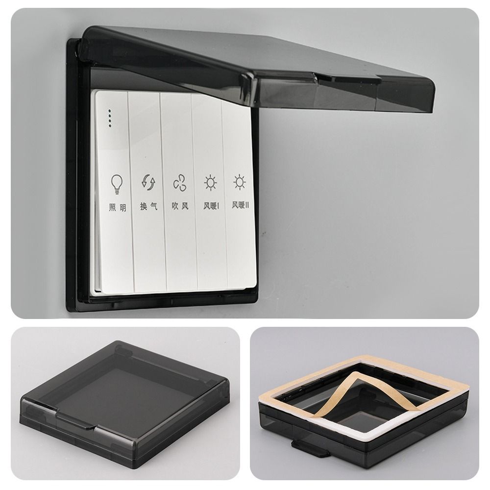 Настенная розетка, водонепроницаемая коробка, самоклеящаяся защитная розетка, электрическая вилка, крышка для ванной комнаты