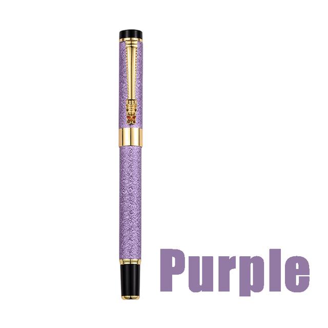 Бизнес-металлические цвета, авторучки для подписи, 0,38/1,0 мм, сменные чернильные ручки, модные матовые письменные школьные подарки, канцелярские принадлежности