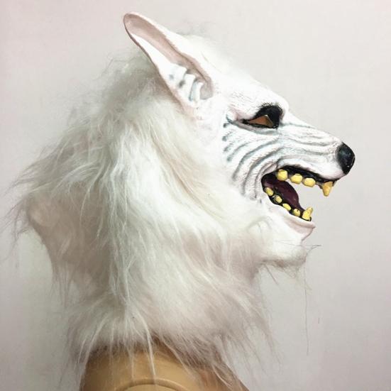 Хэллоуин ужас дикая волчья голова маска маскарад пушистый головной убор украшение