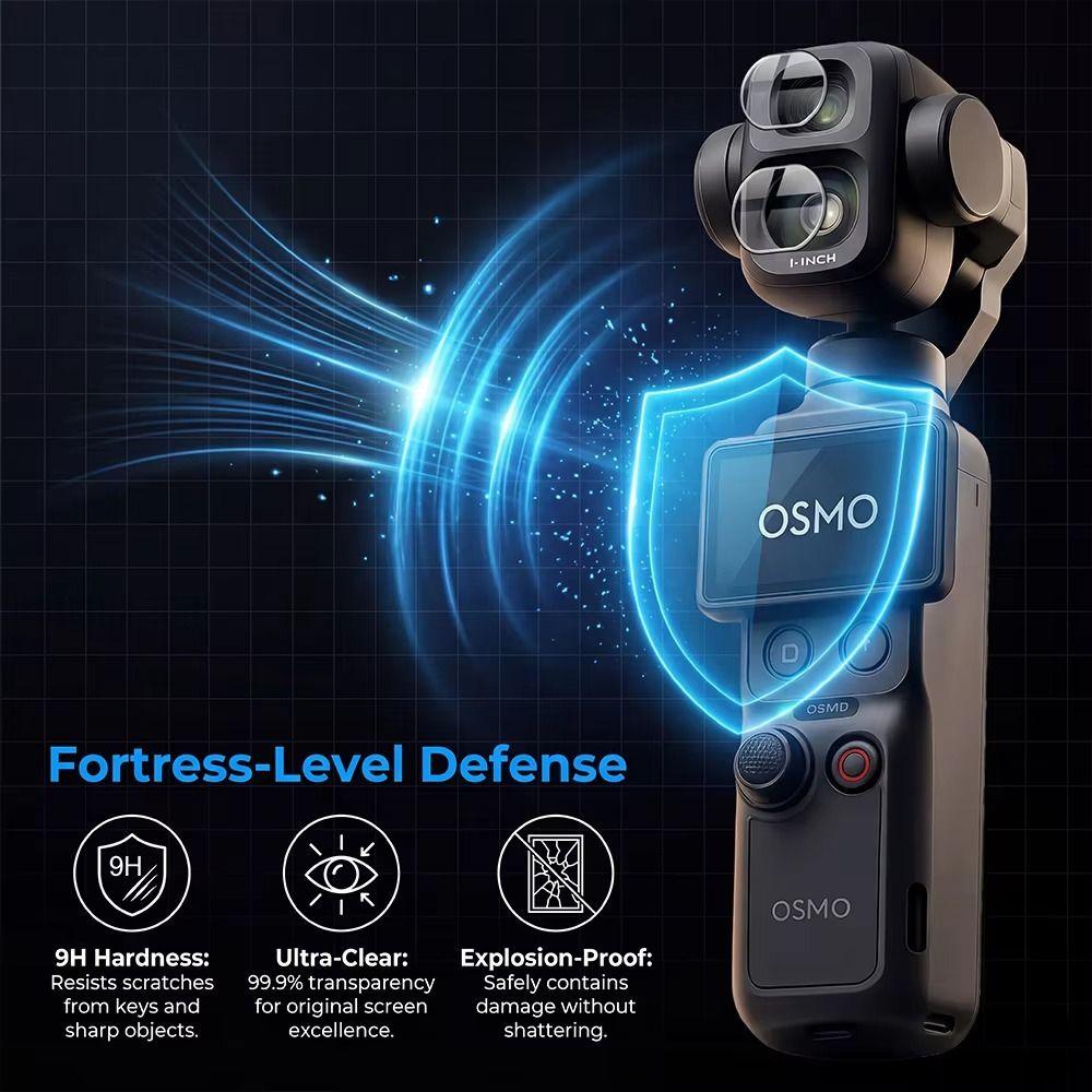 Закаленное Стекло Защитные Пленки HD для Объектива Камеры Gimbal DJI Osmo Pocket 4P