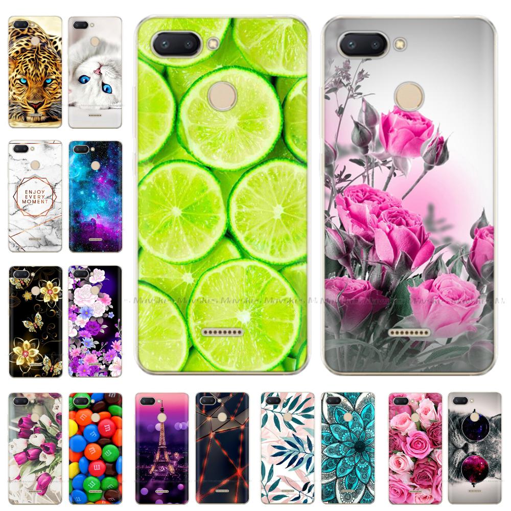 Silicone Cover for Xiaomi Redmi 6 Case Full Protection Soft Tpu Back Cover Phone Case for Xiaomi Redmi 6 Redmi6 Bumper Coque Bag