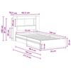Bed Frame with Storage Space Black 75 x 190 cm Engineered Wood