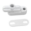 External Window Lock Catch Aluminum Alloy Anti Theft Flat Window Buckle Lock for Single Double Windows White