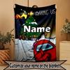 Custom Name Personalized Among Us Print Blanket, Home Decor, Bedroom, Sofa, Camping, Couch, Gifts for Birthday ChristmasEnthusiasts
