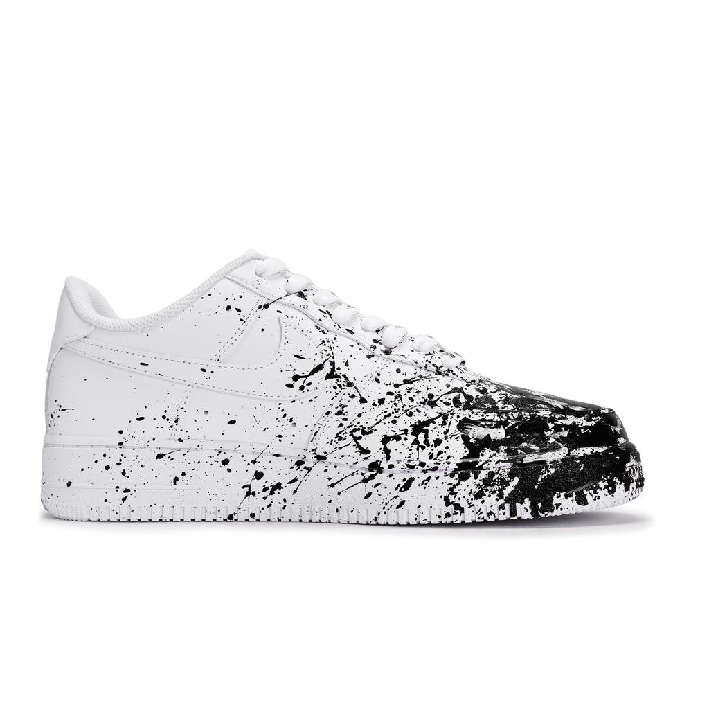 Nike Nike Air Force 1 Низкие Скейтбордические Кроссовки Нескользящие Износостойкие Унисекс Белые Черные CW2288-111(Team80-S-BOX)