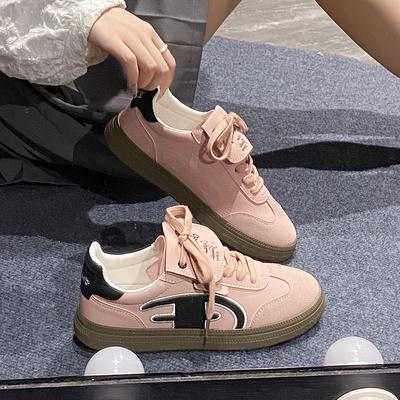 Женские осенние трендовые кроссовки, удобные и универсальные туфли на плоской подошве, модная обувь для ходьбы, скейтбординга, женская, 2024 г., новинка