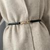 Autumn Winter Women Fashion Gold Buckle Stretch Belt Thin Metal Buckle Retro Belts Jeans Dress Waistband Waist Belt Gifts