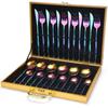 24pcs Dinnerware Set Stainless Steel Tableware Set Luxury Fork Spoon Knife Gold Silver Cutlery Gift Box Kitchen Accessories