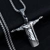 Hnsp Иисус Крест Цепи Кулон Ожерелье Для Мужчин Мужской Религиозный Ювелирный Подарок Оптовая Продажа