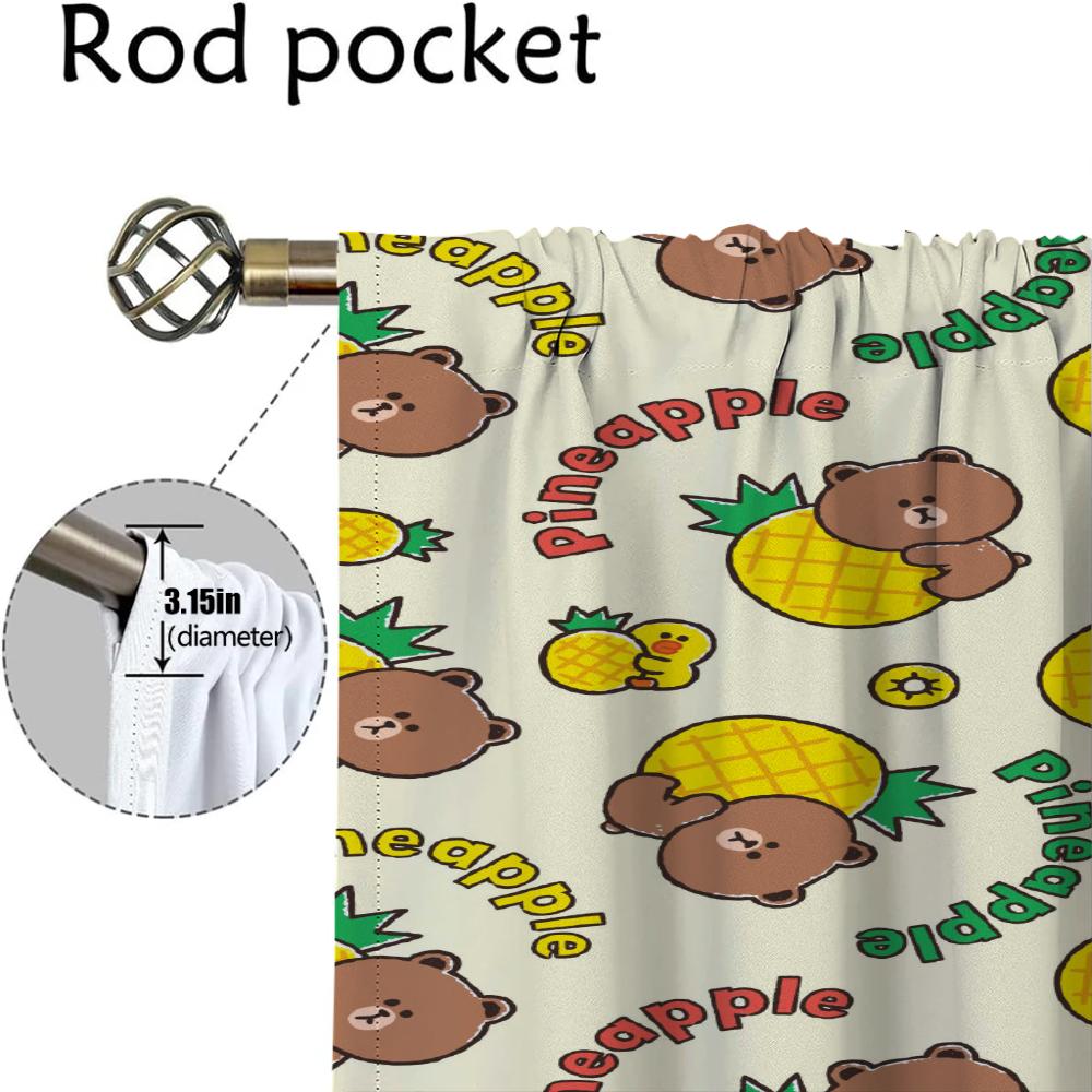 Elegant Room Curtains for Living Room L-LINE Partition Home Interior Curtains 2 Pieces Halloween Decoration Window Curtain Child