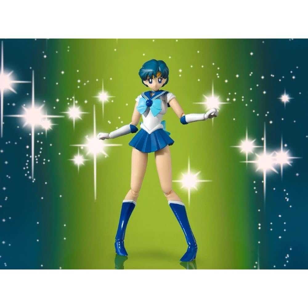 НАРОДЫ ТАМАШИИ SH. Фигурки Sailor Moon Sailor Mercury Animation Color Edition 140 мм ПВХ Фигурка Действия