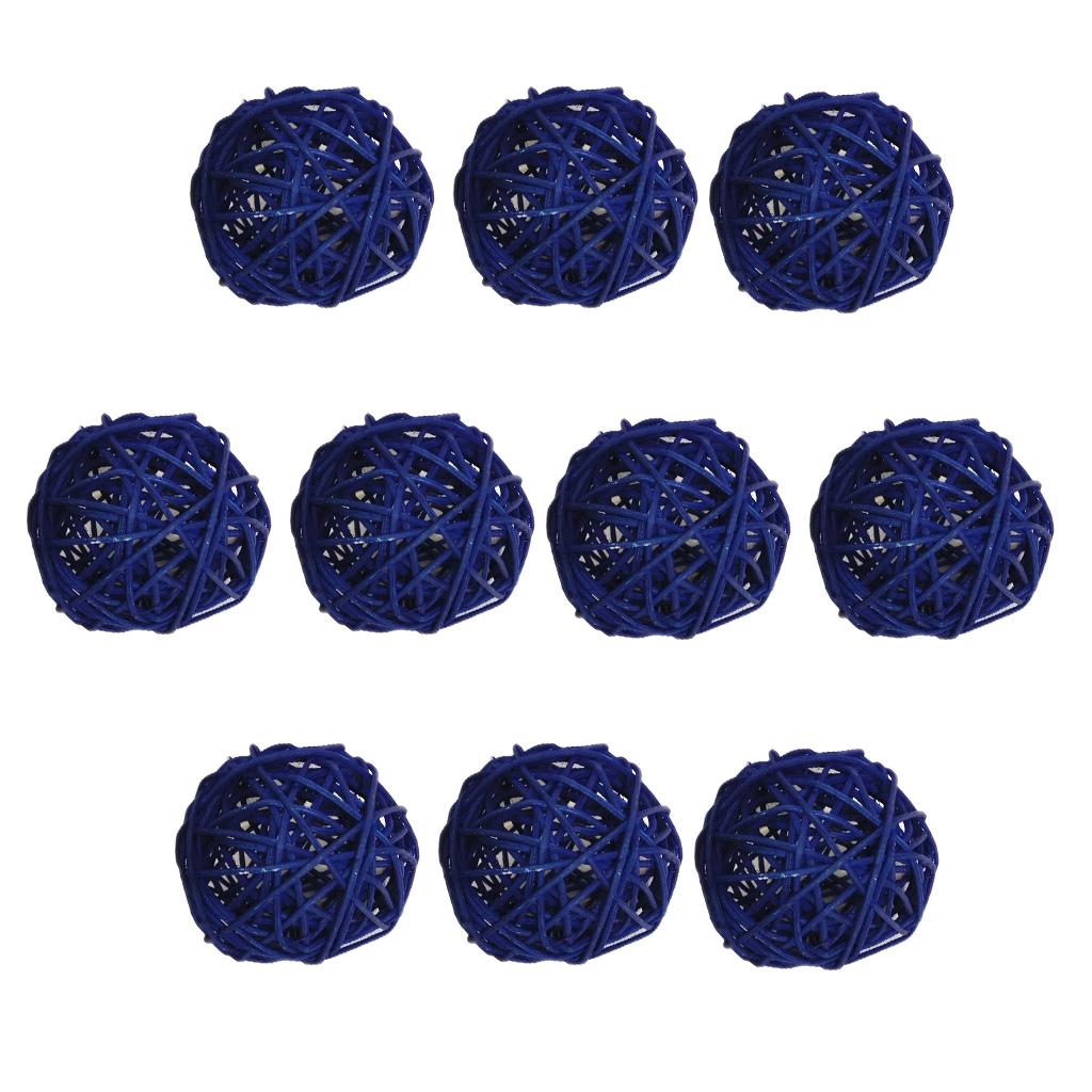 10 Pcs Decorative Wicker Rattan Ball 5 Cm Spheres Vase Filler Ornament DIY
