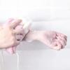 Colour Block Foaming Net Mesh Bath Towel Simple Bath Sponge  Shower Use
