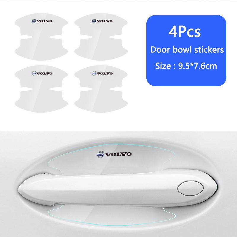 Car Door Bowl Film Transparent Handle Sticker Protector Cover For Volvo XC60 EX30 XC40 V60 V40 XC90 XC70 V50 S60 V70 S90 AWD V90