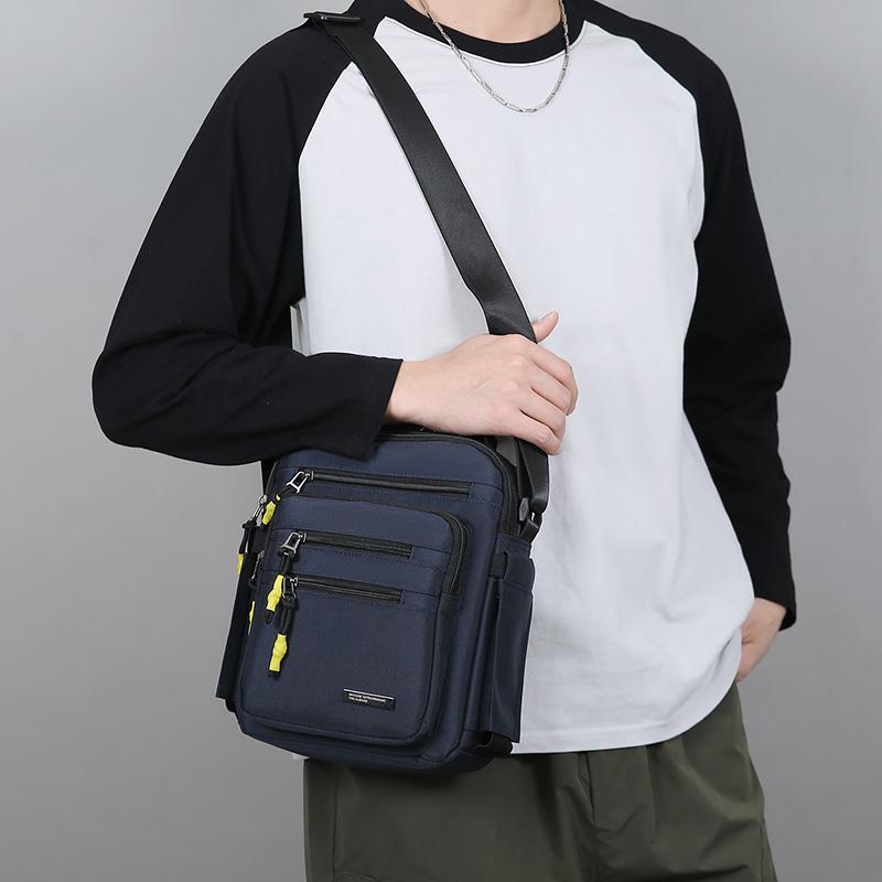 Мужская сумка через плечо из Оксфорда Однолямные сумки Большой объем Хранение Модная Много карманов Для деловых поездок Сумки через плечо Ежедневная сумка