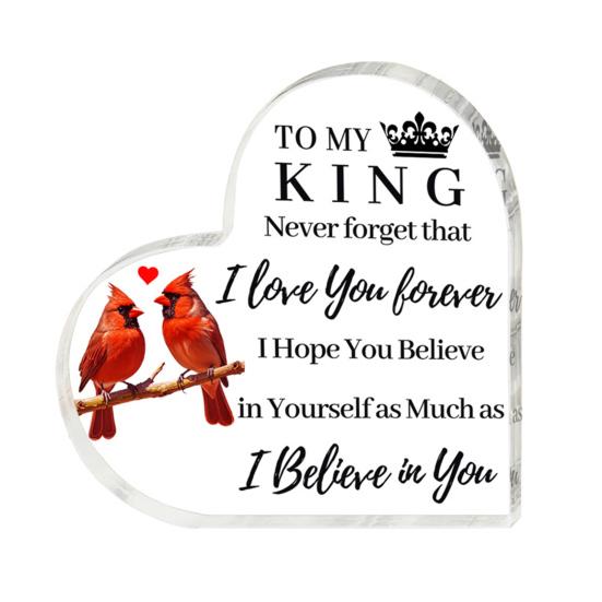 Прозрачный акриловый сердечный орнамент, настольный декор, напечатанный прозрачный акриловый блок, отдельно стоящее сердце