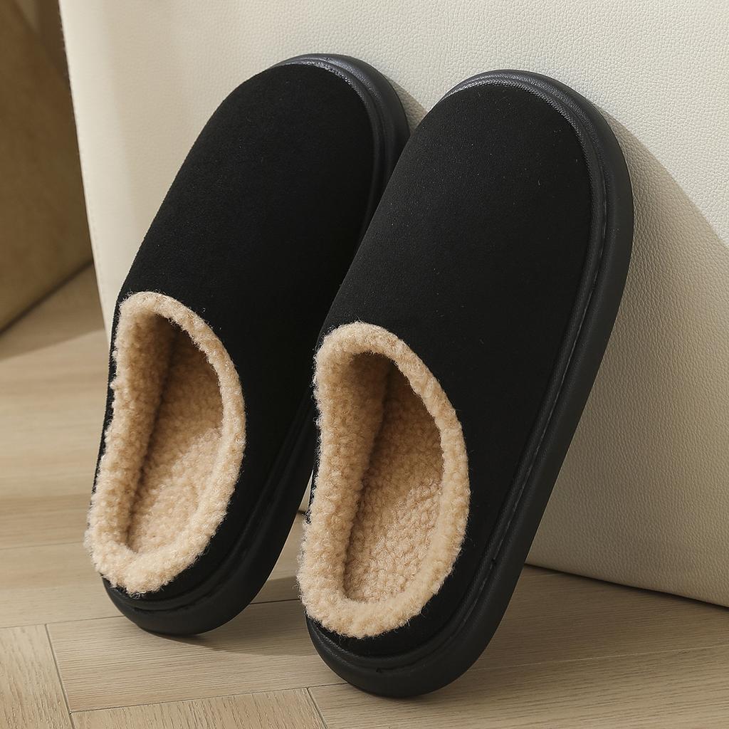 Cotton Slippers for Women, Large Size, Winter Couple, Home Use, Indoor Anti Slip and Warm, Women's Cotton Holder, Men's Thick Sole