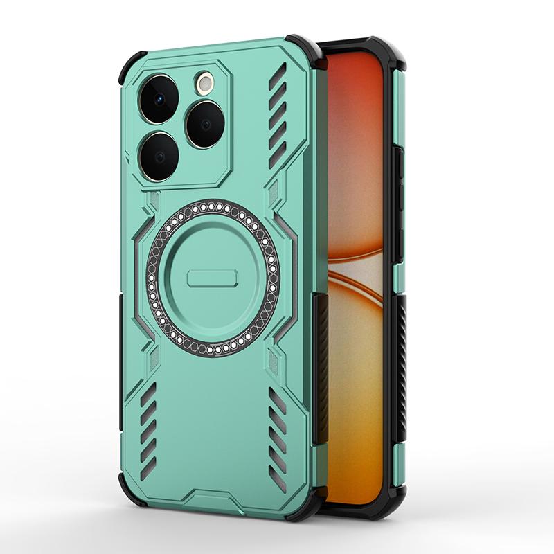 KEYSION Полый чехол для отвода тепла для Realme 15T 5G Силикон+ПК Магнитное охлаждение Ударопрочный чехол для телефона для Realme 15T