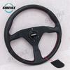 SIBEIKE Montecarlo Style Leather Steering Wheel 14inch JDM Modified Car Sports Racing Steering Wheel