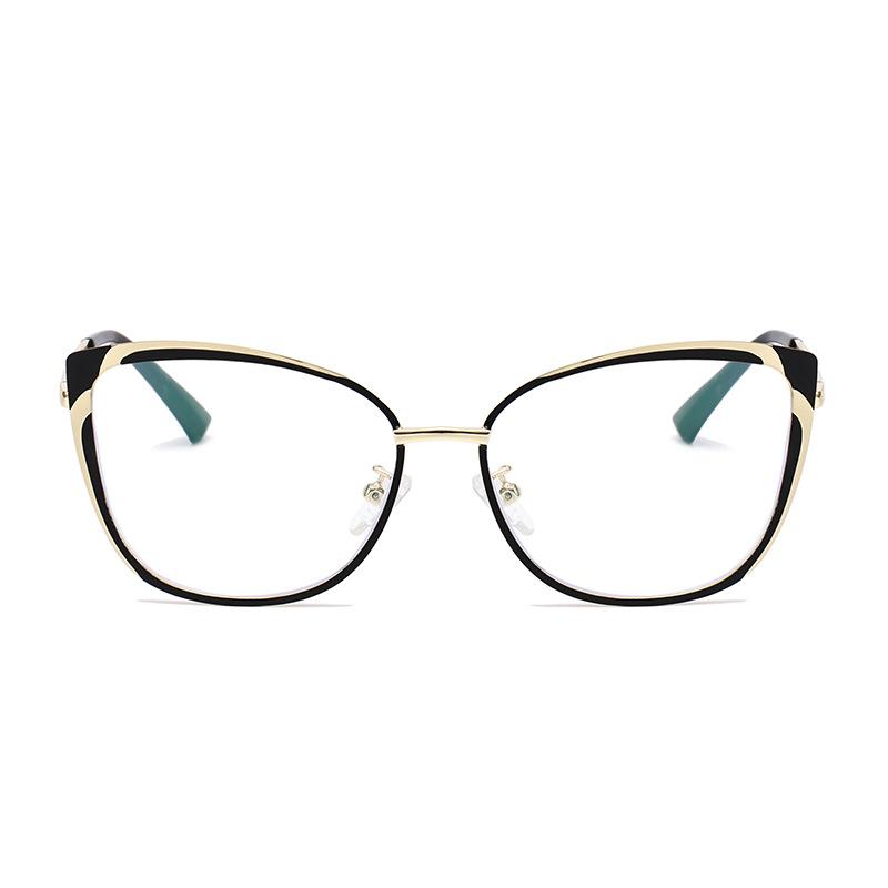 6213 Spring Temple New Fashionable Anti-Blue Cat Glasses Frame, Versatile Flat Glasses For European And American Street Photography