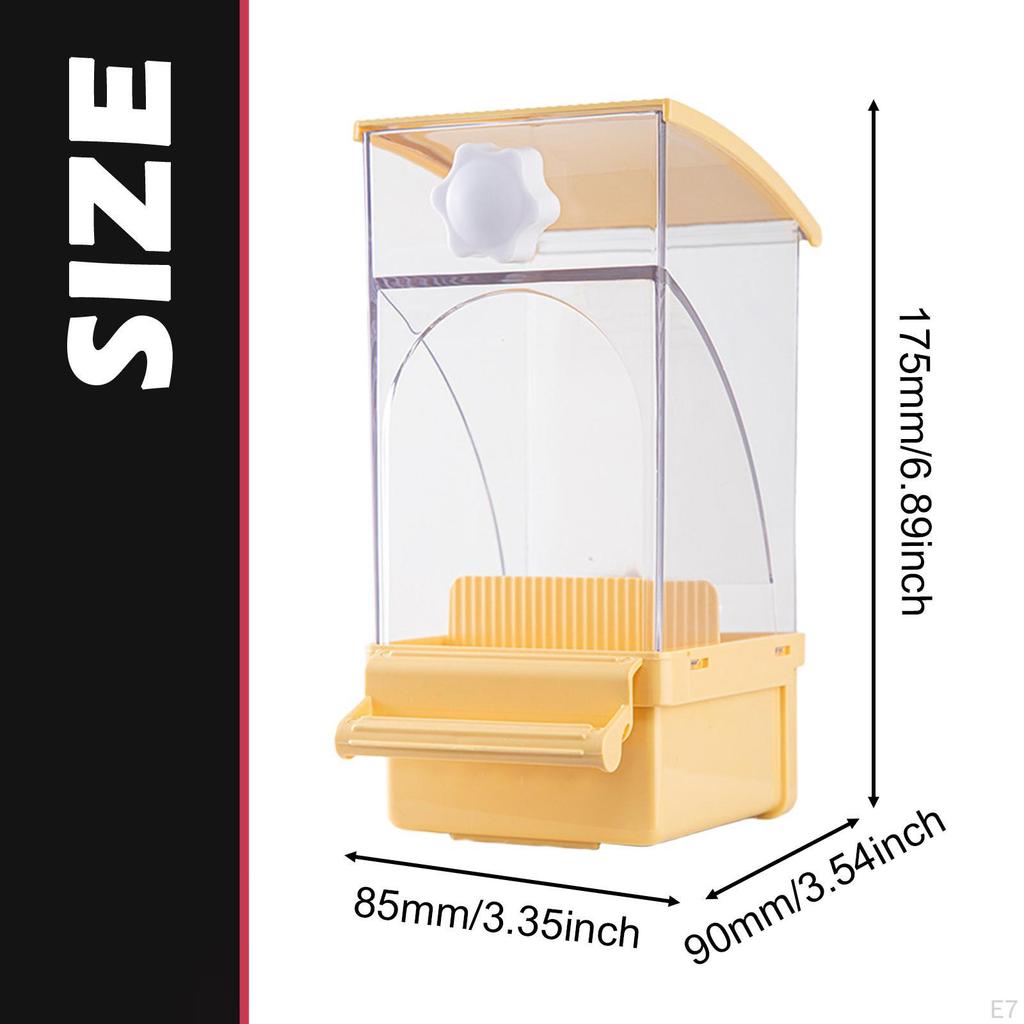 Автоматическая кормушка для птичьей клетки с большим контейнером для хранения и миской для волнистых попугайчиков, канареек
