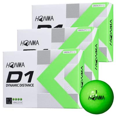 Набор из 3 дюжин мячей Honma Golf D1 Soft Ionomer Great 36 Value for Honma Honma Balls, D-1 BT2201, 2-составные мячи, Дальность, Мячи, Деньги, Гольф,